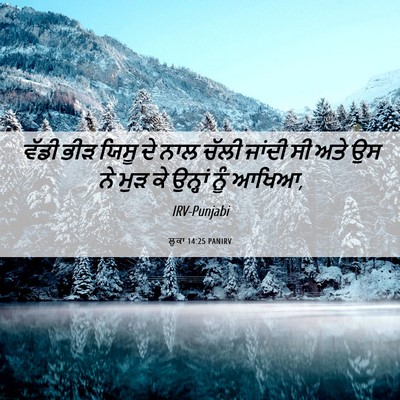 Picture 06 - ਲੂਕਾ 14:25 PANIRV - ਵੱਡੀ ਭੀੜ ਯਿਸੂ ਦੇ - Bible Verse Picture