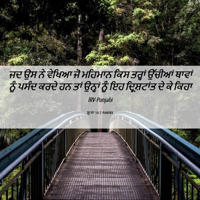 Picture 06 - ਲੂਕਾ 14:7 PANIRV - ਜਦ ਉਸ ਨੇ ਵੇਖਿਆ ਜੋ - Bible Verse Picture