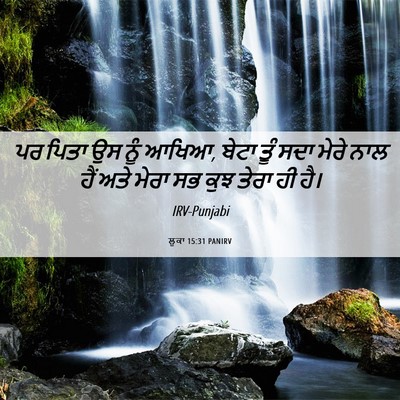 Picture 06 - ਲੂਕਾ 15:31 PANIRV - ਪਰ ਪਿਤਾ ਉਸ ਨੂੰ - Bible Verse Picture
