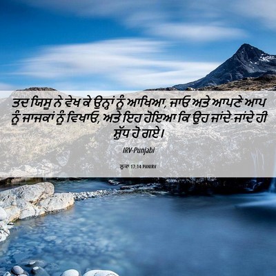 Picture 06 - ਲੂਕਾ 17:14 PANIRV - ਤਦ ਯਿਸੂ ਨੇ ਵੇਖ ਕੇ - Bible Verse Picture