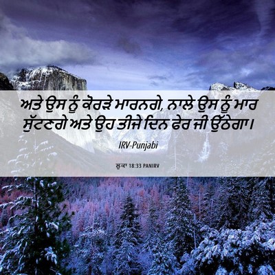 Picture 06 - ਲੂਕਾ 18:33 PANIRV - ਅਤੇ ਉਸ ਨੂੰ ਕੋਰੜੇ - Bible Verse Picture