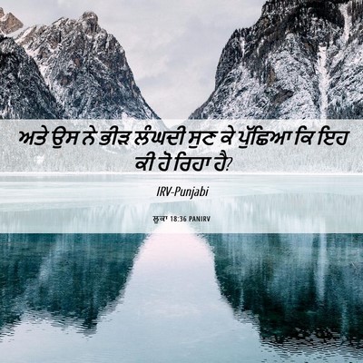 Picture 06 - ਲੂਕਾ 18:36 PANIRV - ਅਤੇ ਉਸ ਨੇ ਭੀੜ ਲੰਘਦੀ - Bible Verse Picture