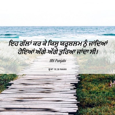 Picture 06 - ਲੂਕਾ 19:28 PANIRV - ਇਹ ਗੱਲਾਂ ਕਰ ਕੇ ਯਿਸੂ - Bible Verse Picture