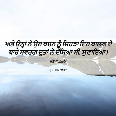 Picture 06 - ਲੂਕਾ 2:17 PANIRV - ਅਤੇ ਉਨ੍ਹਾਂ ਨੇ ਉਸ - Bible Verse Picture