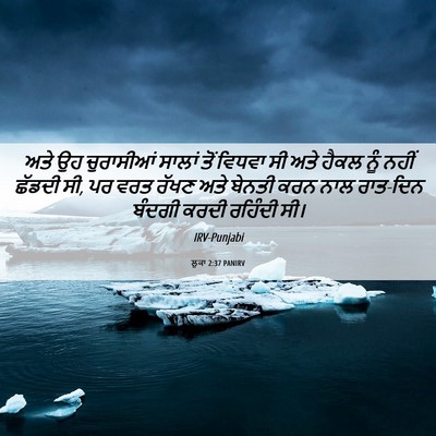 Picture 06 - ਲੂਕਾ 2:37 PANIRV - ਅਤੇ ਉਹ ਚੁਰਾਸੀਆਂ - Bible Verse Picture