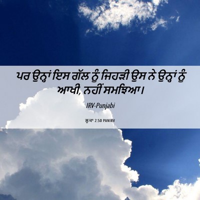 Picture 06 - ਲੂਕਾ 2:50 PANIRV - ਪਰ ਉਨ੍ਹਾਂ ਇਸ ਗੱਲ - Bible Verse Picture