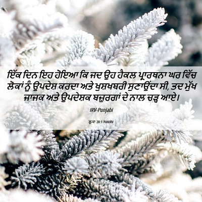 Picture 06 - ਲੂਕਾ 20:1 PANIRV - ਇੱਕ ਦਿਨ ਇਹ ਹੋਇਆ ਕਿ - Bible Verse Picture