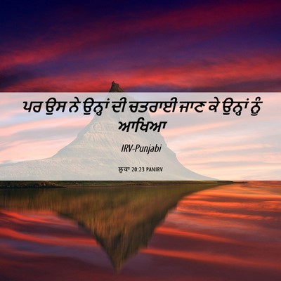 Picture 06 - ਲੂਕਾ 20:23 PANIRV - ਪਰ ਉਸ ਨੇ ਉਨ੍ਹਾਂ ਦੀ - Bible Verse Picture