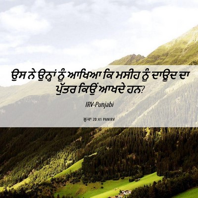 Picture 06 - ਲੂਕਾ 20:41 PANIRV - ਉਸ ਨੇ ਉਨ੍ਹਾਂ ਨੂੰ - Bible Verse Picture