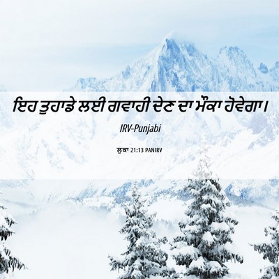 Picture 06 - ਲੂਕਾ 21:13 PANIRV - ਇਹ ਤੁਹਾਡੇ ਲਈ ਗਵਾਹੀ - Bible Verse Picture