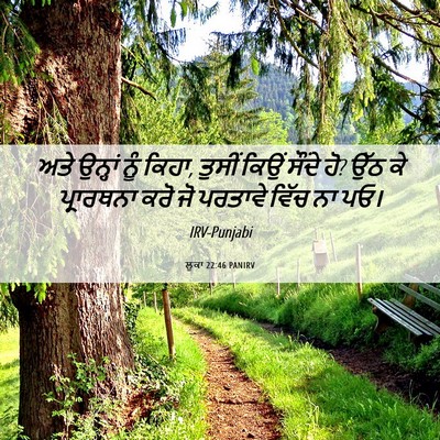 Picture 06 - ਲੂਕਾ 22:46 PANIRV - ਅਤੇ ਉਨ੍ਹਾਂ ਨੂੰ - Bible Verse Picture