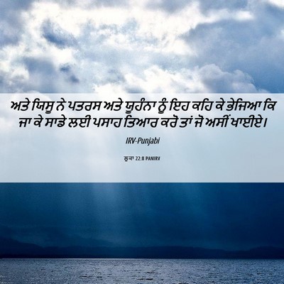 Picture 06 - ਲੂਕਾ 22:8 PANIRV - ਅਤੇ ਯਿਸੂ ਨੇ ਪਤਰਸ - Bible Verse Picture