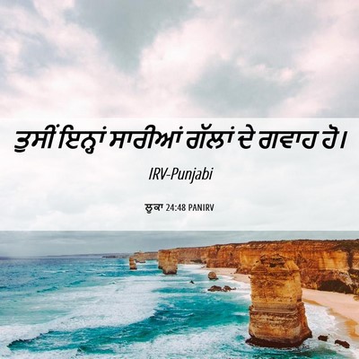 Picture 06 - ਲੂਕਾ 24:48 PANIRV - ਤੁਸੀਂ ਇਨ੍ਹਾਂ - Bible Verse Picture