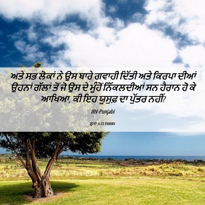 Picture 06 - ਲੂਕਾ 4:22 PANIRV - ਅਤੇ ਸਭ ਲੋਕਾਂ ਨੇ ਉਸ - Bible Verse Picture
