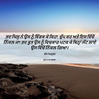 Picture 06 - ਲੂਕਾ 4:35 PANIRV - ਤਦ ਯਿਸੂ ਨੇ ਉਸ ਨੂੰ - Bible Verse Picture