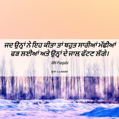 Picture 06 - ਲੂਕਾ 5:6 PANIRV - ਜਦ ਉਨ੍ਹਾਂ ਨੇ ਇਹ - Bible Verse Picture