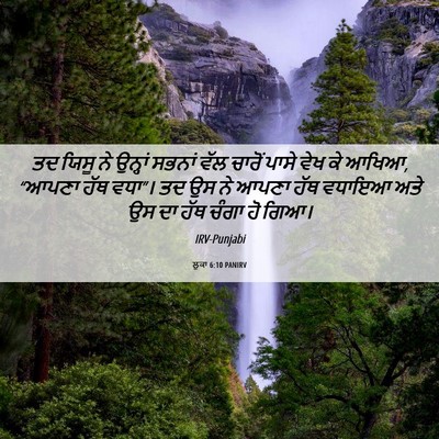 Picture 06 - ਲੂਕਾ 6:10 PANIRV - ਤਦ ਯਿਸੂ ਨੇ ਉਨ੍ਹਾਂ - Bible Verse Picture