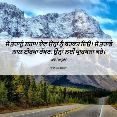 Picture 06 - ਲੂਕਾ 6:28 PANIRV - ਜੋ ਤੁਹਾਨੂੰ ਸਰਾਪ - Bible Verse Picture