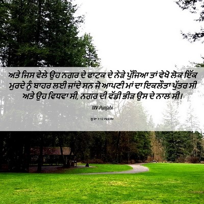 Picture 06 - ਲੂਕਾ 7:12 PANIRV - ਅਤੇ ਜਿਸ ਵੇਲੇ ਉਹ ਨਗਰ - Bible Verse Picture