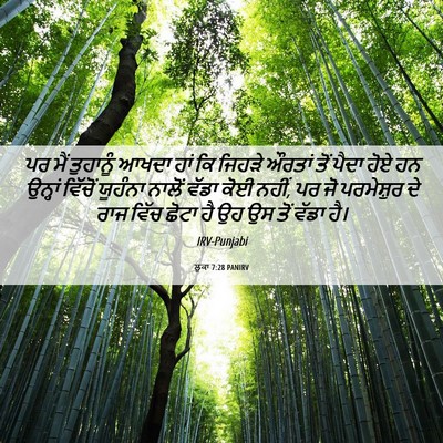 Picture 06 - ਲੂਕਾ 7:28 PANIRV - ਪਰ ਮੈਂ ਤੁਹਾਨੂੰ - Bible Verse Picture