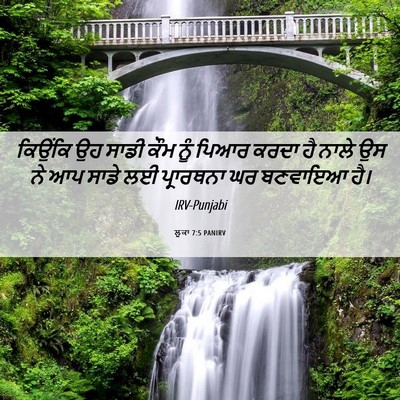 Picture 06 - ਲੂਕਾ 7:5 PANIRV - ਕਿਉਂਕਿ ਉਹ ਸਾਡੀ ਕੌਮ - Bible Verse Picture