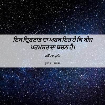 Picture 06 - ਲੂਕਾ 8:11 PANIRV - ਇਸ ਦ੍ਰਿਸ਼ਟਾਂਤ ਦਾ - Bible Verse Picture