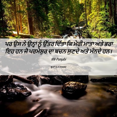 Picture 06 - ਲੂਕਾ 8:21 PANIRV - ਪਰ ਉਸ ਨੇ ਉਨ੍ਹਾਂ ਨੂੰ - Bible Verse Picture