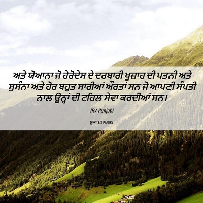 Picture 06 - ਲੂਕਾ 8:3 PANIRV - ਅਤੇ ਯੋਆਨਾ ਜੋ - Bible Verse Picture