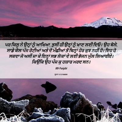 Picture 06 - ਲੂਕਾ 9:13 PANIRV - ਪਰ ਯਿਸੂ ਨੇ ਉਨ੍ਹਾਂ - Bible Verse Picture
