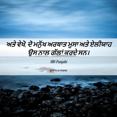 Picture 06 - ਲੂਕਾ 9:30 PANIRV - ਅਤੇ ਵੇਖੋ, ਦੋ ਮਨੁੱਖ - Bible Verse Picture