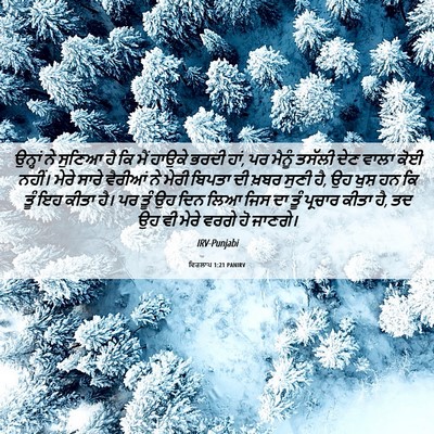 Picture 06 - ਵਿਰਲਾਪ 1:21 PANIRV - ਉਨ੍ਹਾਂ ਨੇ ਸੁਣਿਆ ਹੈ - Bible Verse Picture