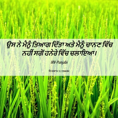 Picture 06 - ਵਿਰਲਾਪ 3:2 PANIRV - ਉਸ ਨੇ ਮੈਨੂੰ ਤਿਆਗ - Bible Verse Picture