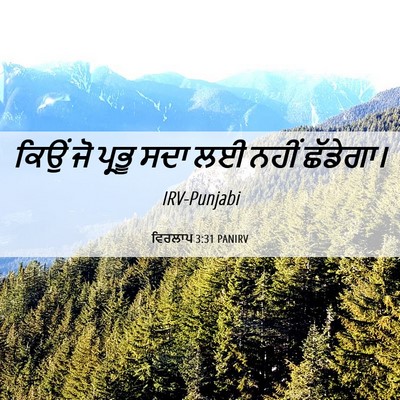 Picture 06 - ਵਿਰਲਾਪ 3:31 PANIRV - ਕਿਉਂ ਜੋ ਪ੍ਰਭੂ ਸਦਾ - Bible Verse Picture