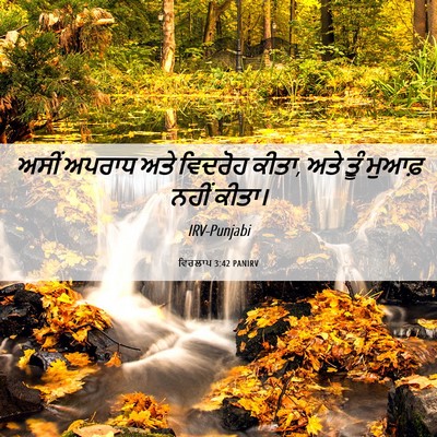 Picture 06 - ਵਿਰਲਾਪ 3:42 PANIRV - ਅਸੀਂ ਅਪਰਾਧ ਅਤੇ - Bible Verse Picture