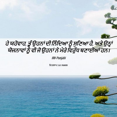 Picture 06 - ਵਿਰਲਾਪ 3:61 PANIRV - ਹੇ ਯਹੋਵਾਹ, ਤੂੰ - Bible Verse Picture