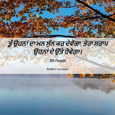 Picture 06 - ਵਿਰਲਾਪ 3:65 PANIRV - ਤੂੰ ਉਹਨਾਂ ਦਾ ਮਨ - Bible Verse Picture