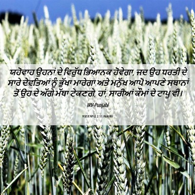 Picture 06 - ਸਫ਼ਨਯਾਹ 2:11 PANIRV - ਯਹੋਵਾਹ ਉਹਨਾਂ ਦੇ - Bible Verse Picture