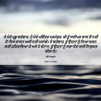 Picture 06 - ਹਬੱਕੂਕ 1:12 PANIRV - ਹੇ ਮੇਰੇ ਪ੍ਰਭੂ - Bible Verse Picture