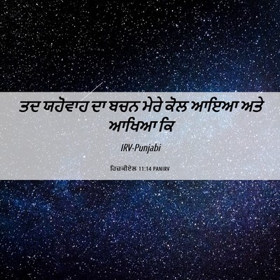 Picture 06 - ਹਿਜ਼ਕੀਏਲ 11:14 PANIRV - ਤਦ ਯਹੋਵਾਹ ਦਾ ਬਚਨ - Bible Verse Picture