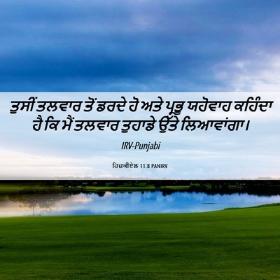 Picture 06 - ਹਿਜ਼ਕੀਏਲ 11:8 PANIRV - ਤੁਸੀਂ ਤਲਵਾਰ ਤੋਂ - Bible Verse Picture