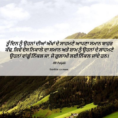 Picture 06 - ਹਿਜ਼ਕੀਏਲ 12:4 PANIRV - ਤੂੰ ਦਿਨ ਨੂੰ ਉਹਨਾਂ - Bible Verse Picture