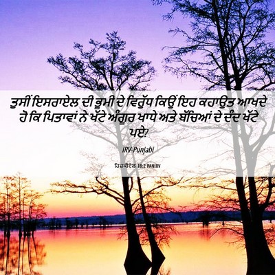 Picture 06 - ਹਿਜ਼ਕੀਏਲ 18:2 PANIRV - ਤੁਸੀਂ ਇਸਰਾਏਲ ਦੀ - Bible Verse Picture