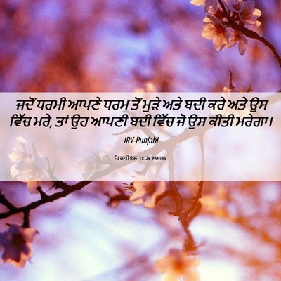 Picture 06 - ਹਿਜ਼ਕੀਏਲ 18:26 PANIRV - ਜਦੋਂ ਧਰਮੀ ਆਪਣੇ ਧਰਮ - Bible Verse Picture