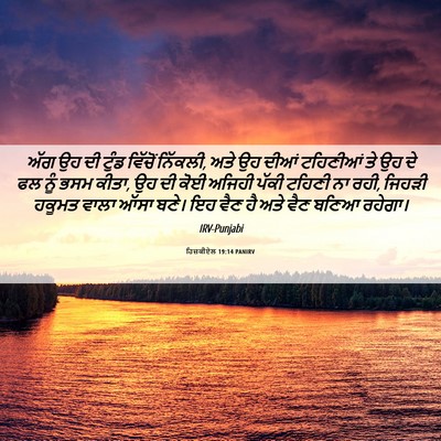 Picture 06 - ਹਿਜ਼ਕੀਏਲ 19:14 PANIRV - ਅੱਗ ਉਹ ਦੀ ਟੁੰਡ - Bible Verse Picture