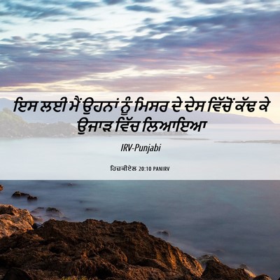 Picture 06 - ਹਿਜ਼ਕੀਏਲ 20:10 PANIRV - ਇਸ ਲਈ ਮੈਂ ਉਹਨਾਂ ਨੂੰ - Bible Verse Picture
