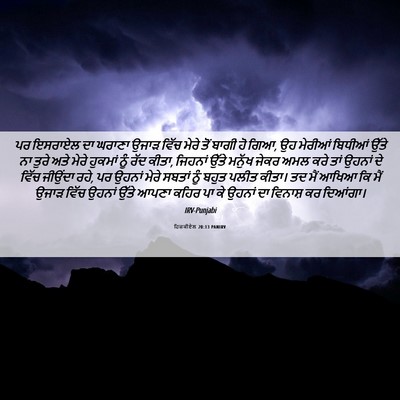 Picture 06 - ਹਿਜ਼ਕੀਏਲ 20:13 PANIRV - ਪਰ ਇਸਰਾਏਲ ਦਾ ਘਰਾਣਾ - Bible Verse Picture