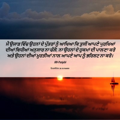 Picture 06 - ਹਿਜ਼ਕੀਏਲ 20:18 PANIRV - ਮੈਂ ਉਜਾੜ ਵਿੱਚ - Bible Verse Picture