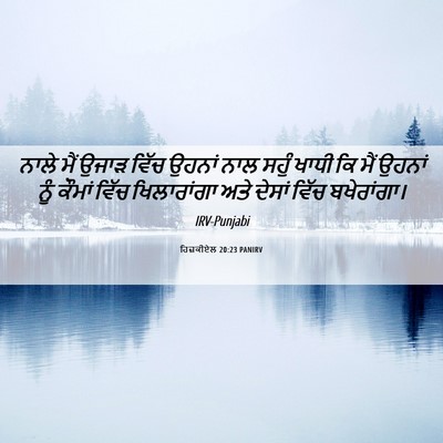 Picture 06 - ਹਿਜ਼ਕੀਏਲ 20:23 PANIRV - ਨਾਲੇ ਮੈਂ ਉਜਾੜ ਵਿੱਚ - Bible Verse Picture