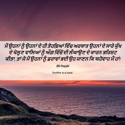 Picture 06 - ਹਿਜ਼ਕੀਏਲ 20:26 PANIRV - ਮੈਂ ਉਹਨਾਂ ਨੂੰ - Bible Verse Picture