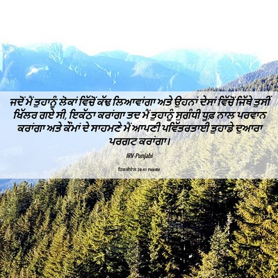 Picture 06 - ਹਿਜ਼ਕੀਏਲ 20:41 PANIRV - ਜਦੋਂ ਮੈਂ ਤੁਹਾਨੂੰ - Bible Verse Picture